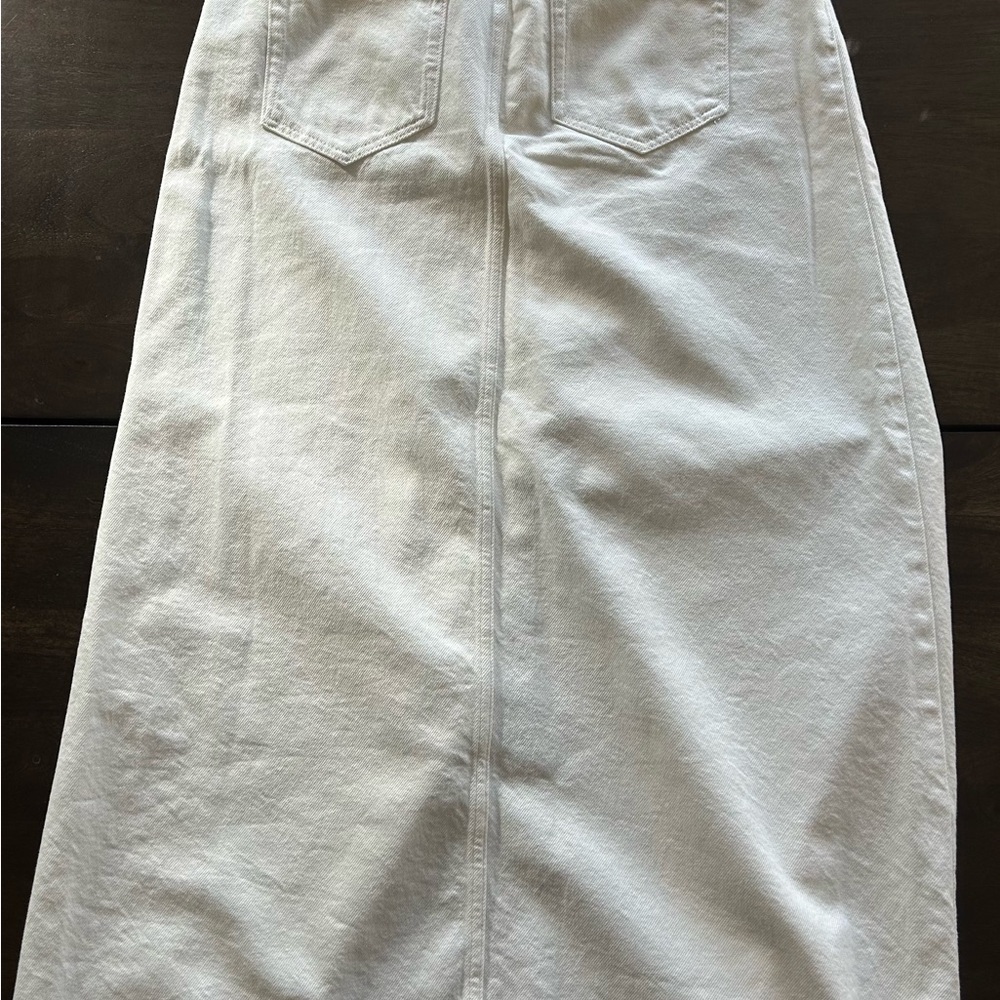 Pilcro Cream denim Front slit Madi Maxi Skirt - Picture 5 of 6